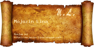Mojszin Lina névjegykártya